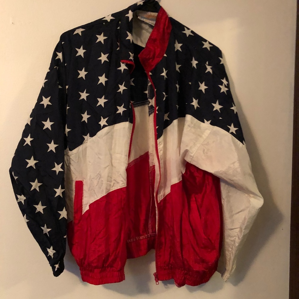 American Flag Windbreaker